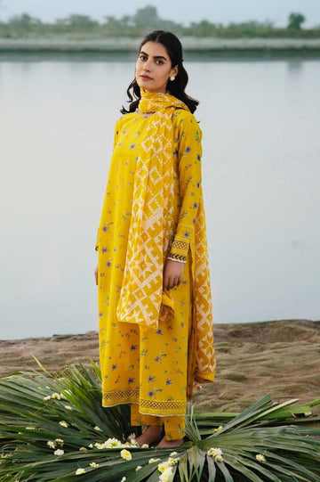 Embbroidered lawn 3-piece Dress