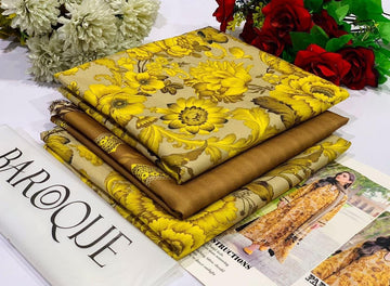 Khaddar Printed 3- Piece Suit