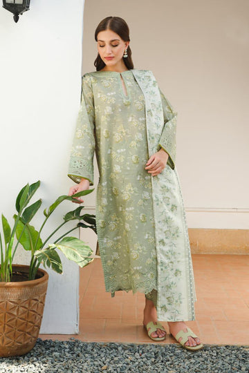 Embbroidered lawn 3-piece Dress