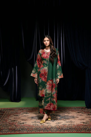 Embbroidered lawn 3-piece Dress