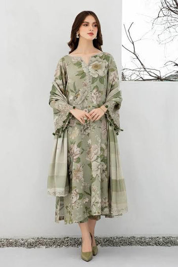Embbroidered lawn 3-piece Dress