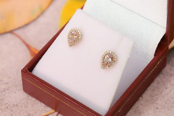 sk_1024 Silver Zircon Water Droplet Earrings