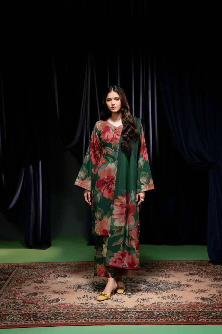 Embbroidered lawn 3-piece Dress
