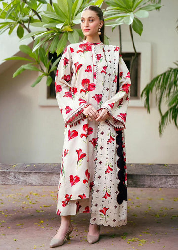 Embbroidered lawn 3-piece Dress